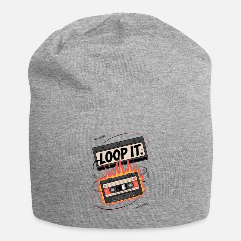 Loop It Flames Cassette - Jersey Beanie - heather grey
