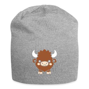 Bison - Bonnet en jersey - gris chiné - Devant