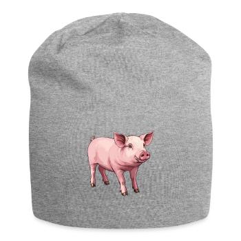 Pig Pig - Jersey Beanie - heather grey - Front