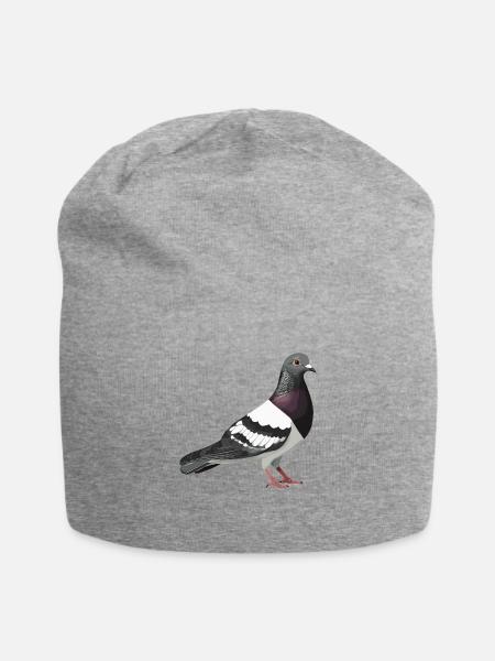 Tauben Taube - Jersey-Beanie - Grau meliert