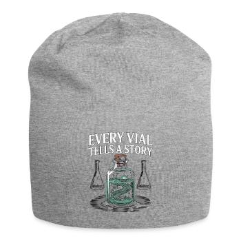 Lab Technician Every Vial Tells A Story Scientist - Jersey Beanie - heather grey - Front
