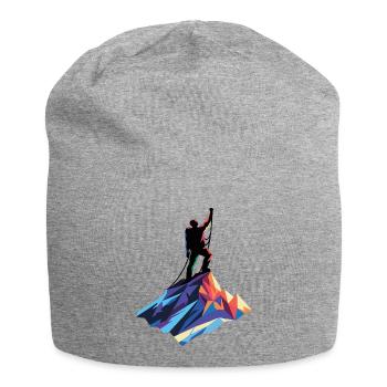 Alpiniste au sommet - Bonnet en jersey - gris chiné - Devant
