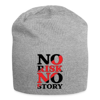 No Risk No Story - Jersey Beanie - heather grey - Front