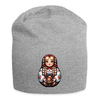 Matriochka en russe Matriochka Poupée Russe - Bonnet en jersey - gris chiné - Devant
