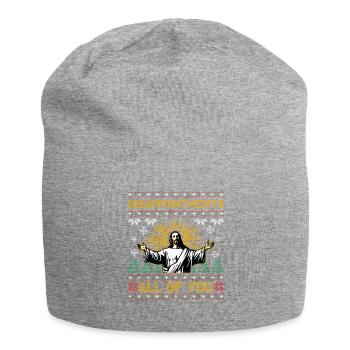 Déceptions à tous, Jésus de Noël - Bonnet en jersey - gris chiné - Devant
