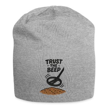 Trust The Beep Treasure Hunt Design - Jersey Beanie - heather grey - Front