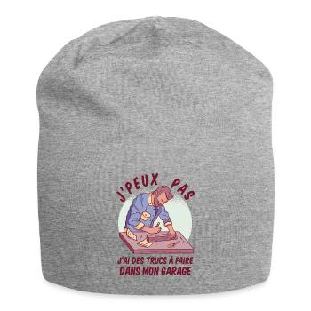 Ich kann nicht Garagenhumor DIY machen - Jersey-Beanie - Grau meliert - Vorne