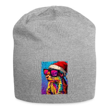 Eichhörnchen Weihnachten Porträt - Jersey-Beanie - Grau meliert - Vorne