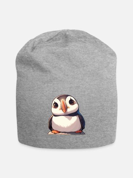 Puffin Papageientaucher - Jersey-Beanie - Grau meliert