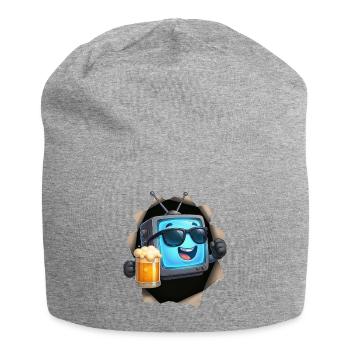 TV Bier - Jersey-Beanie - Grau meliert - Vorne