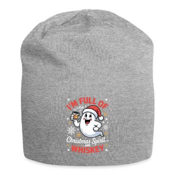 Whiskey Christmas Spirit Santa - Jersey Beanie - heather grey - Front