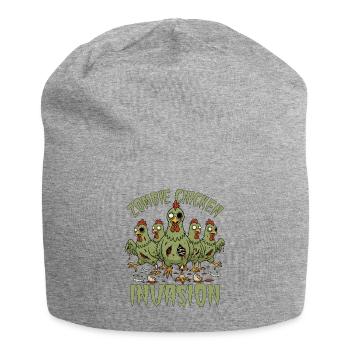 Zombie Chicken Invasion - Jersey Beanie - heather grey - Front