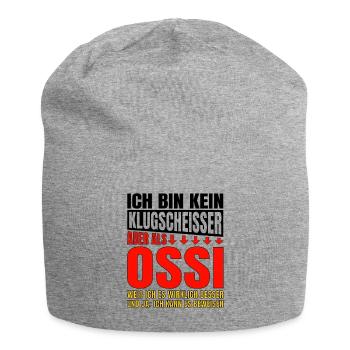 Je ne suis pas un malin, Ossi sait mieux - Bonnet en jersey - gris chiné - Devant