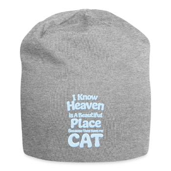 Katze verstorben Trost Beerdigung - Jersey-Beanie - Grau meliert - Vorne