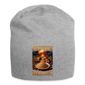 Gluten Glutenunverträglichkeit Witz Geschenk - Jersey-Beanie - Grau meliert - Vorne