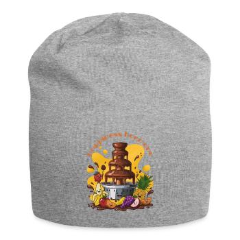 Chocolate Fountain Fruit Party - Jersey Beanie - heather grey - Front