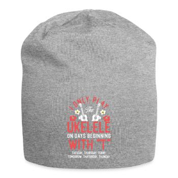 Ukulélé hawaïen que je ne joue que - Bonnet en jersey - gris chiné - Devant