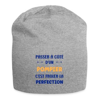 Feuerwehrmann - Jersey-Beanie - Grau meliert - Vorne