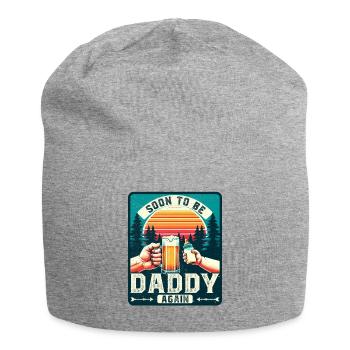 Dad again, Dad-to-be, Future father - Jersey Beanie - heather grey - Front