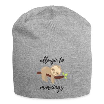 Allergique aux matins - Bonnet en jersey - gris chiné - Devant