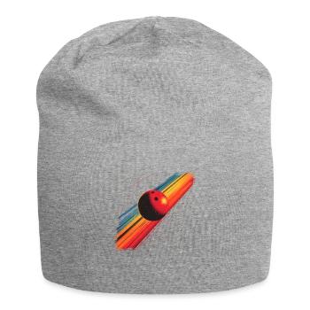90er Bowlingkugel - Jersey-Beanie - Grau meliert - Vorne