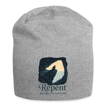 Repent Before It's Too Late - Jersey Beanie - heather grey - Front