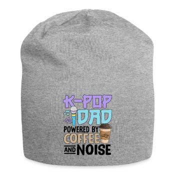 K Pop Dad Powered By Coffee And Noise - Jersey Beanie - heather grey - Front