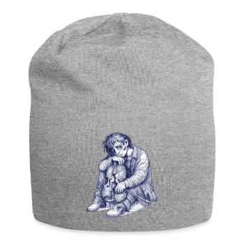 Croquis mélancolique de violon - Bonnet en jersey - gris chiné - Devant