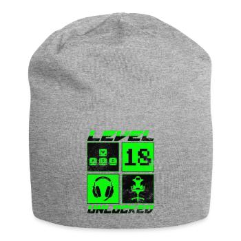 level 18 unlocked - Jersey-Beanie - Grau meliert - Vorne