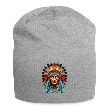 Chef indien Comic - Bonnet en jersey - gris chiné - Devant