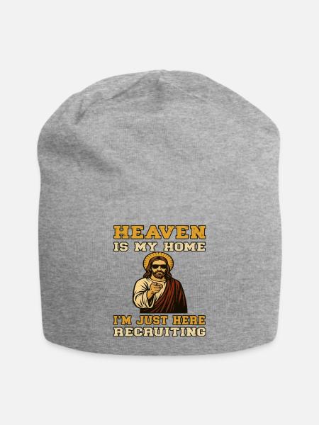 Heaven is my Home - Uncle Jesus Recruiting - Jersey-Beanie - Grau meliert