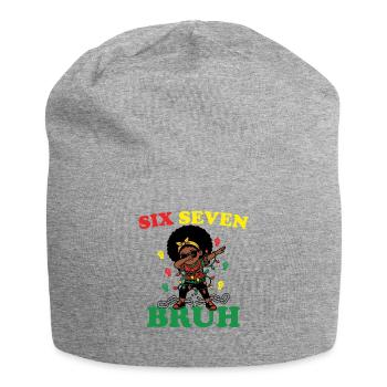 Six Seven Bruh Dabbing Juneteenth Girl Afro Girls - Jersey-Beanie - Grau meliert - Vorne