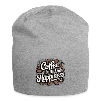 Kaffee ist meine Freude - Jersey-Beanie - Grau meliert - Vorne