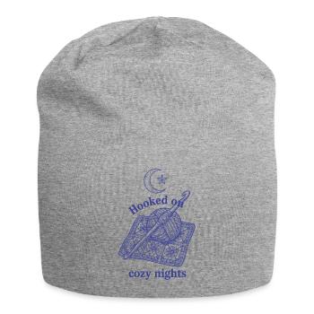 Amant du crochet accroché lors de nuits douillettes drôles - Bonnet en jersey - gris chiné - Devant