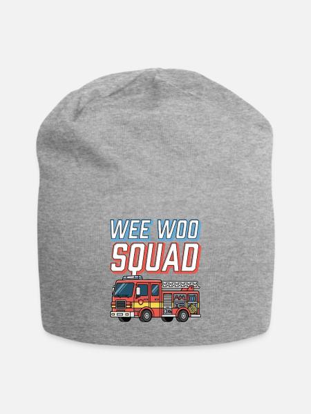 Wee Woo Squad Feuerwehrauto - Jersey-Beanie - Grau meliert