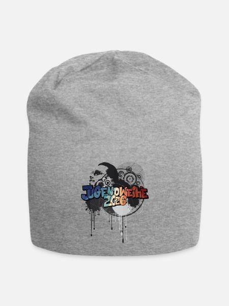 Jugendweihe Graffiti 2026 - Jersey-Beanie - Grau meliert