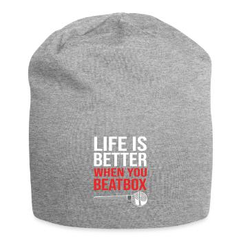 Beatbox - Jersey-Beanie - Grau meliert - Vorne