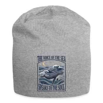 Ästhetischer Wal im Meeresleben – Ozeankunst - Jersey-Beanie - Grau meliert - Vorne