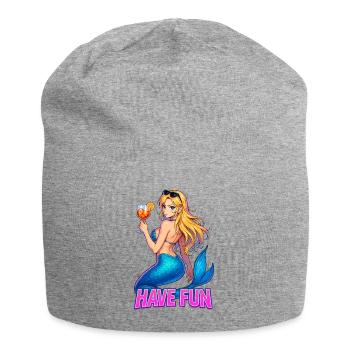 Meerjungfrau Have Fun | Sommer Vibes - Jersey-Beanie - Grau meliert - Vorne