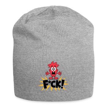 Cri de dessin animé rouge FCK Burst - Bonnet en jersey - gris chiné - Devant