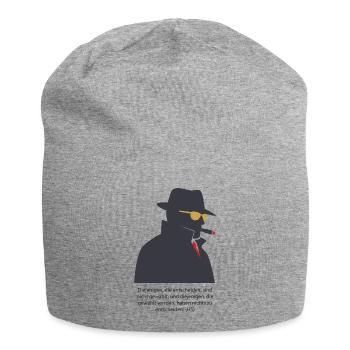 Nachtdetektiv mit Zigarre, Wer Entscheidet? - Jersey-Beanie - Grau meliert - Vorne