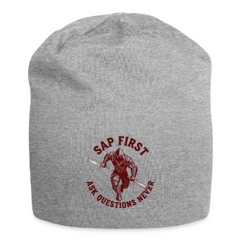 Echter Schurke Rollenspiel Nerd Humor - Jersey-Beanie - Grau meliert - Vorne