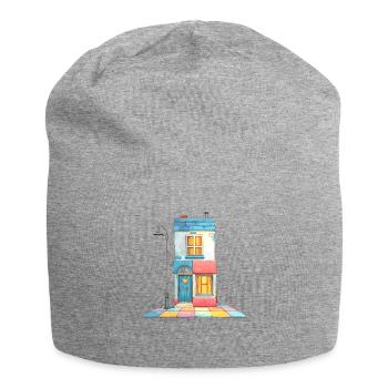 Colorful House Fantasy - Jersey Beanie - heather grey - Front