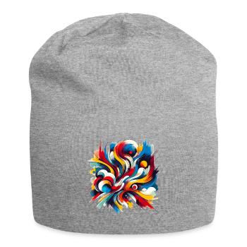 Paint Swirl Abstract Paint Swirl - Jersey Beanie - heather grey - Front