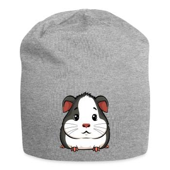 Meerschweinchen - Jersey-Beanie - Grau meliert - Vorne