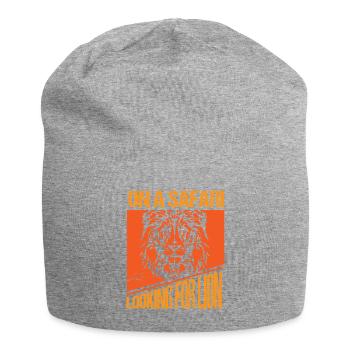 Safari Afrika serengeti wildlife savanne löwe - Jersey-Beanie - Grau meliert - Vorne
