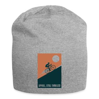 Uphill and still enthusiastic | Road bike - Jersey Beanie - heather grey - Front