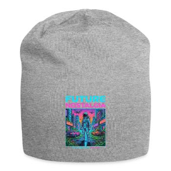 Nostalgia for the future of the space city - Jersey Beanie - heather grey - Front