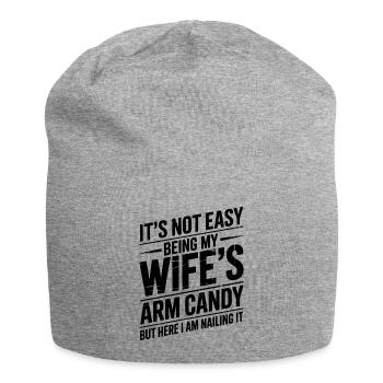 Ehefrau Sprüche Ehefrauen Lustige Ehefrau Geschenk - Jersey-Beanie - Grau meliert - Vorne