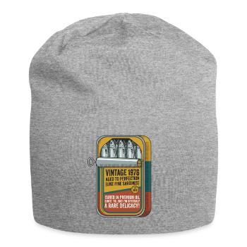 Vintage 1976 Sardinen Retro - Jersey-Beanie - Grau meliert - Vorne